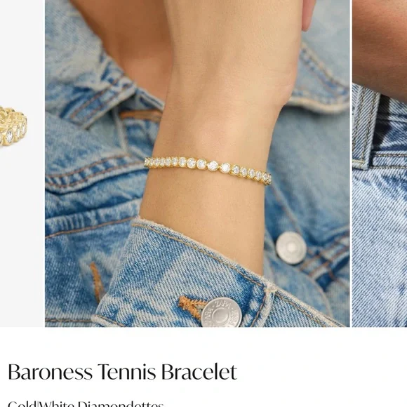 Melinda Maria Bezel Set Tennis Bracelet - Picture 4 of 5